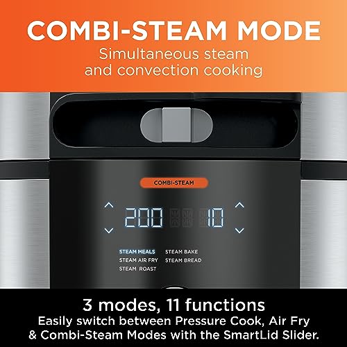 Ninja Foodi MAX Multi Cooker with SmartLid, 14 Cooking Functions in 1, 7.5L  14in1 Multi-Cooker, Pressure Cooker, Air Fryer, Combi-Steam, Slow Cook,  Bake, Grill, Copper/Black  Exclusive OL650UKCP